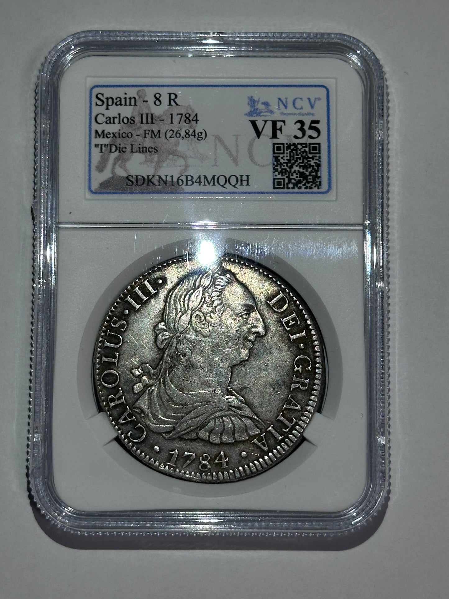 8 reales Carlos III 1784 Mexico