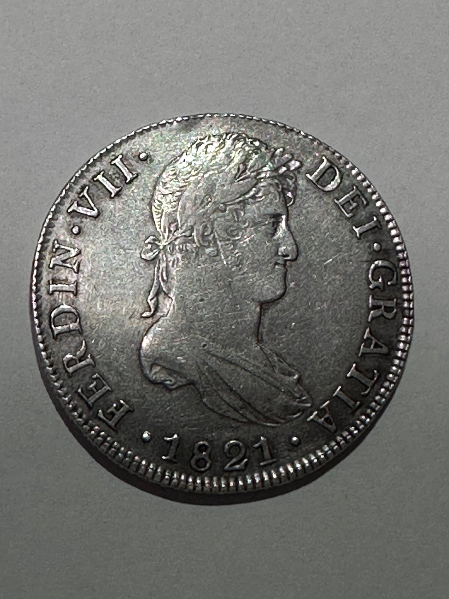 8 Reales Fernando VII 1821 Guatemala