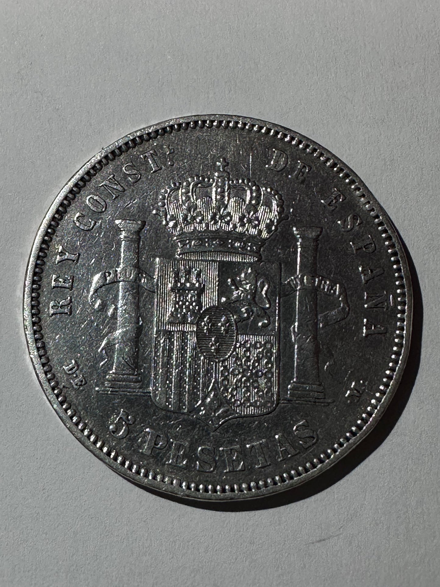 5 Pesetas Alfonso XII 1877