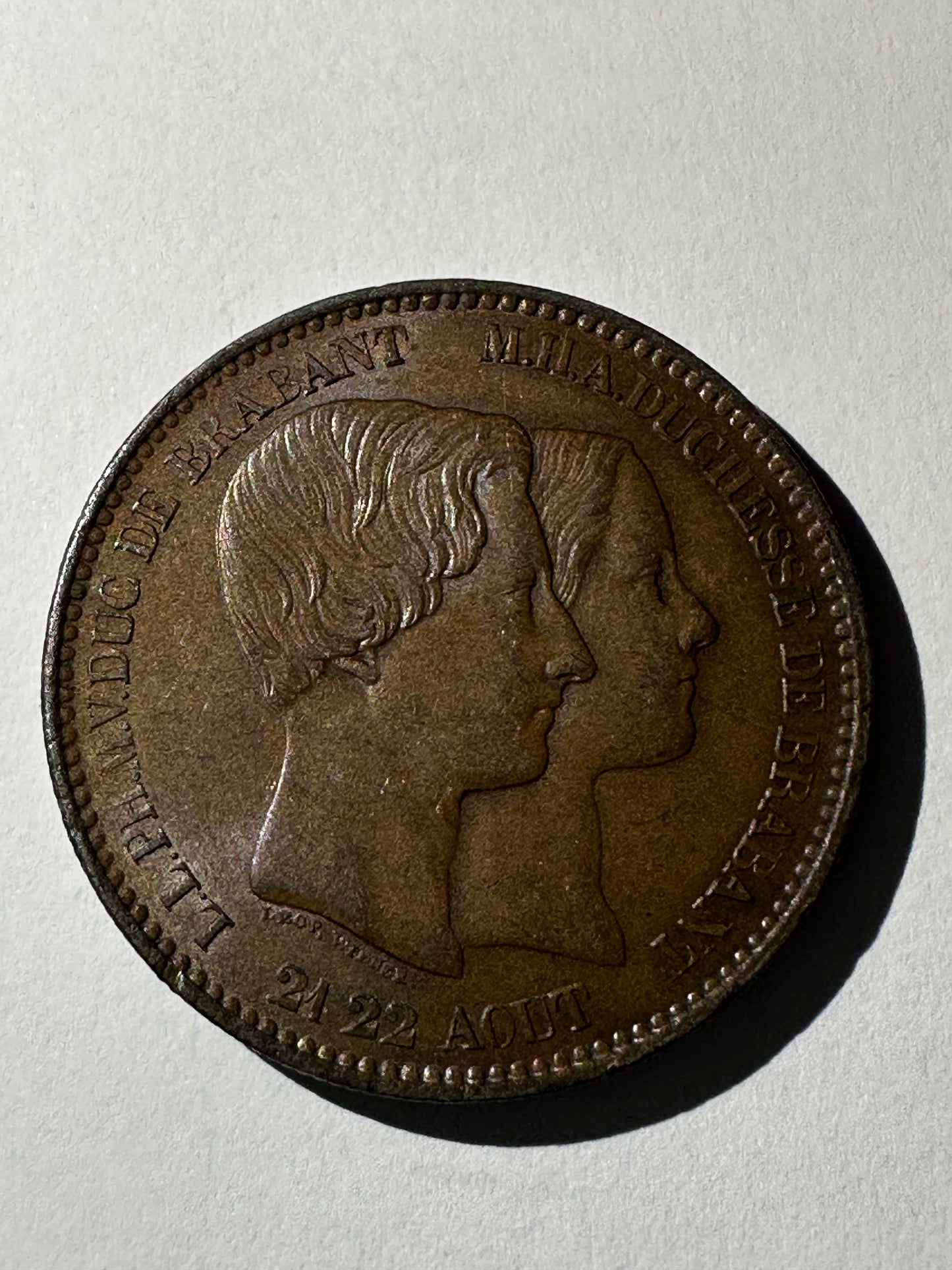 10 centimos 1953 Leopold I Belgica