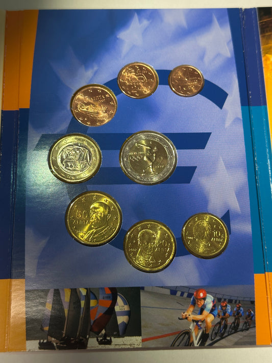 Cartera de Grecia 2002 con  " 2 Euros Juegos Olímpicos 2004"