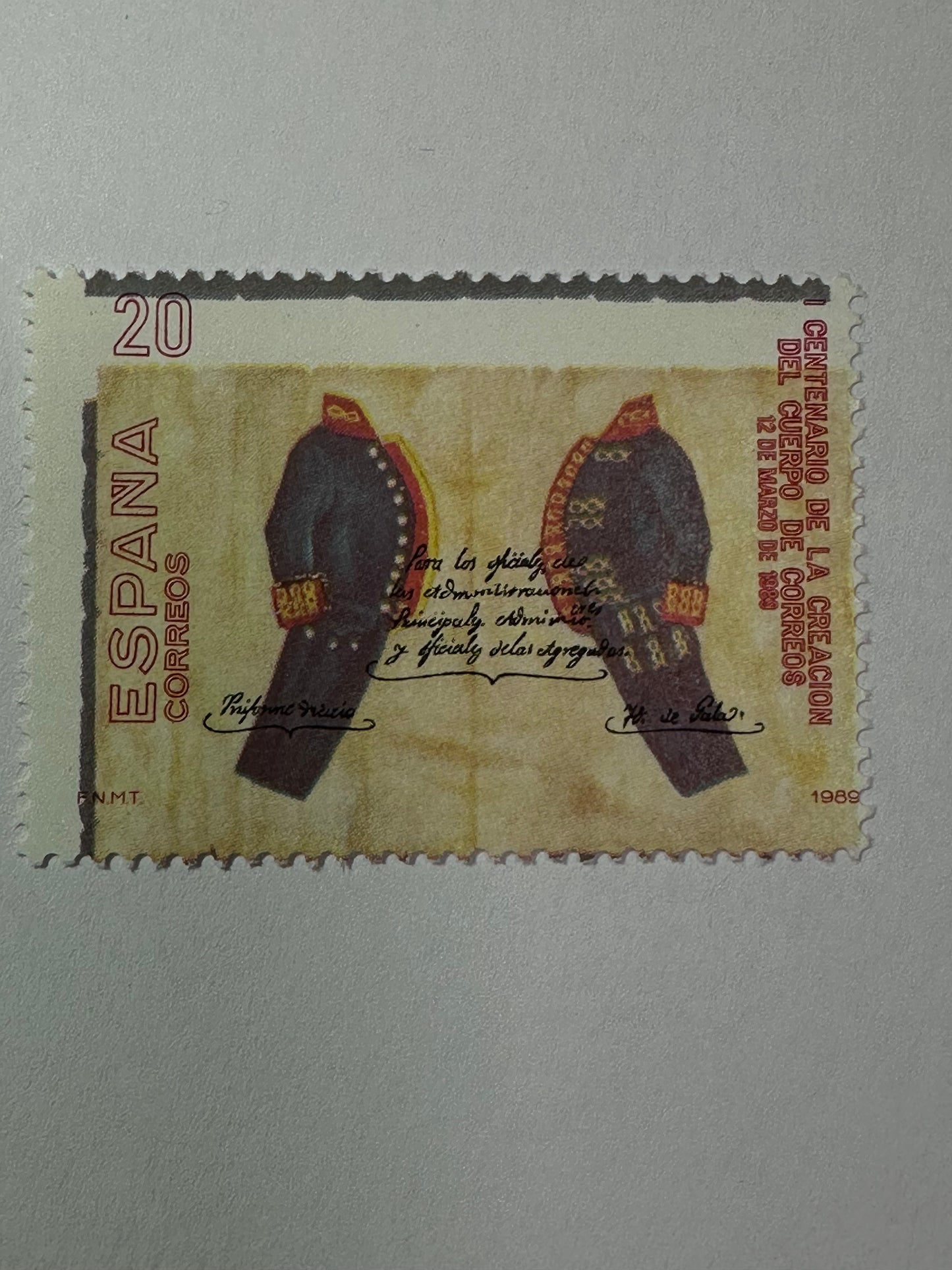 Sello 20 pesetas  1989  No: 2998 c    Variante