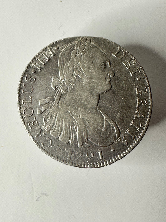 Carlos IV (1789-1808) 8 Reales 1791 Mexico FM