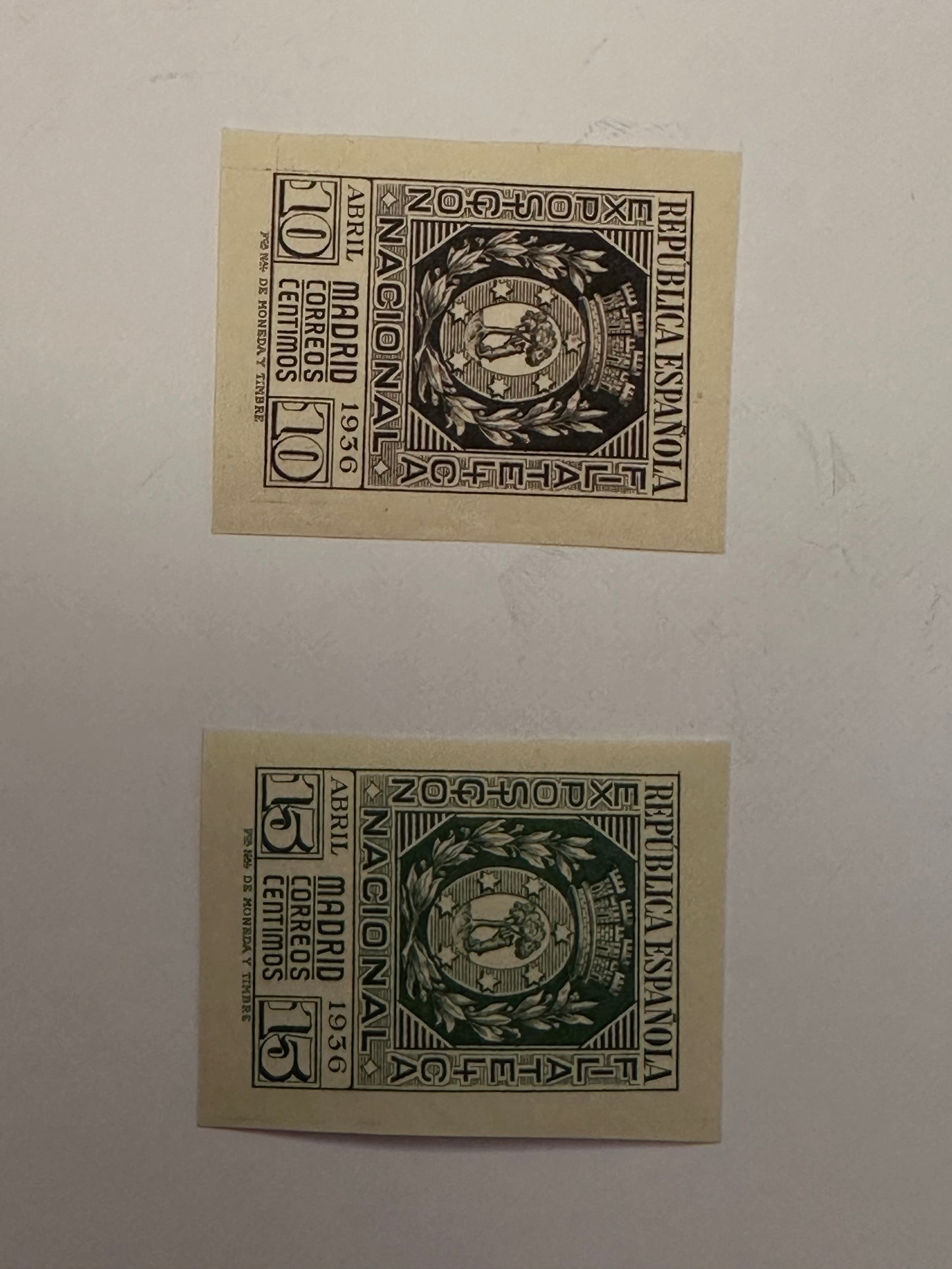 1936 edifil 727/28 exposición Filatelica Madrid