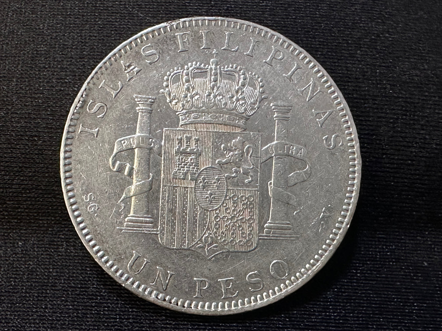 1 Peso Alfonso XIII 1897 Manila